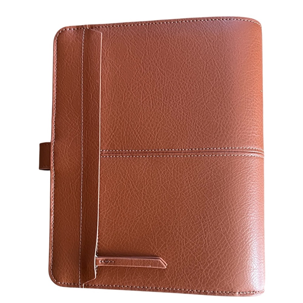 Franklin Covey Anna Caramel Classic Leather Binder - Brand New - Picture 2 of 6